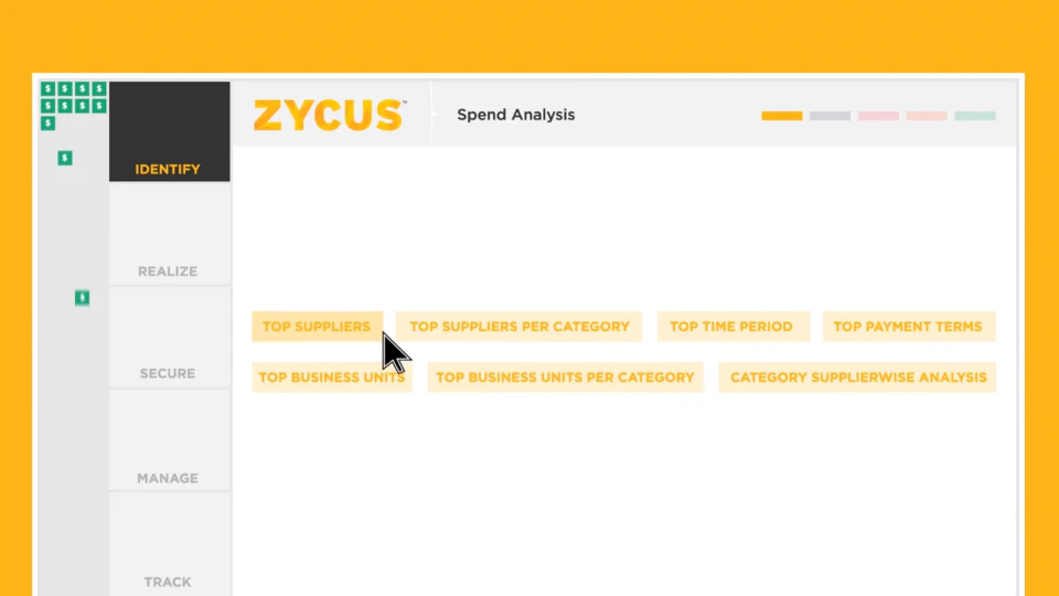 screenshot of Zycus Spend Analysis